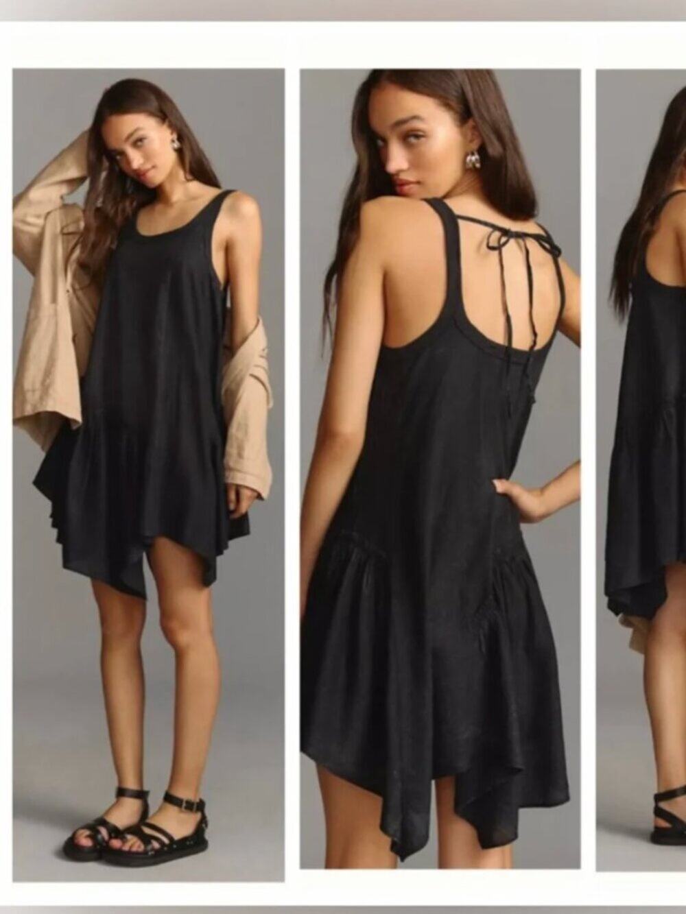 Daily Practice by Anthropologie Asymmetrical Flounce Dress Size Small